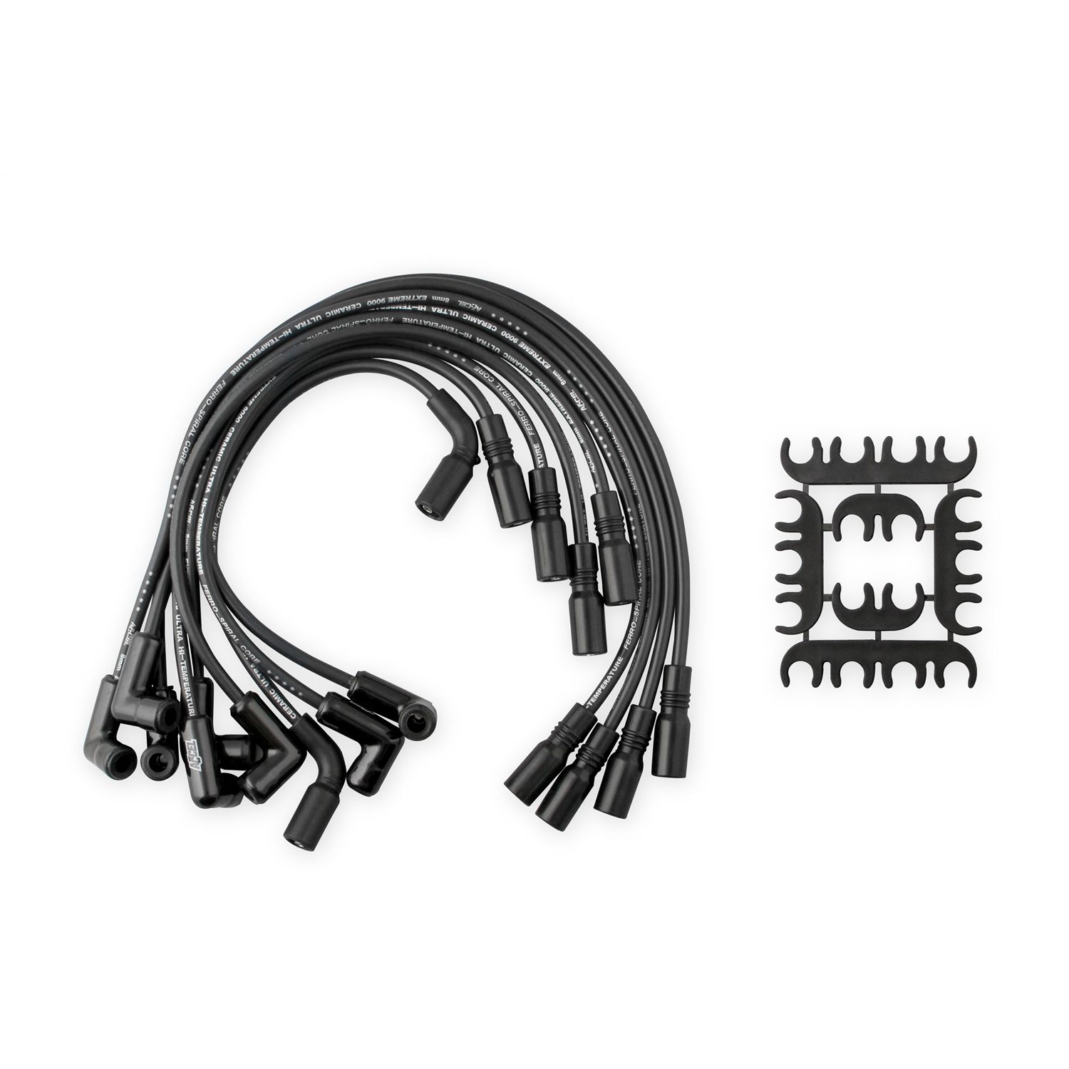 Extreme 9000 Black Ceramic Boot Spark Plug Wire Set