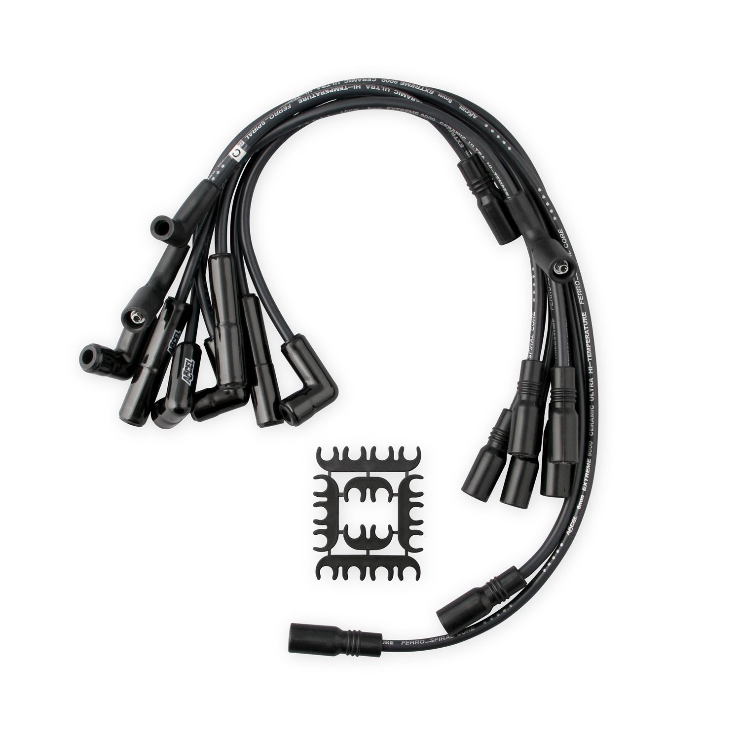 Extreme 9000 Black Ceramic Boot Spark Plug Wire Set