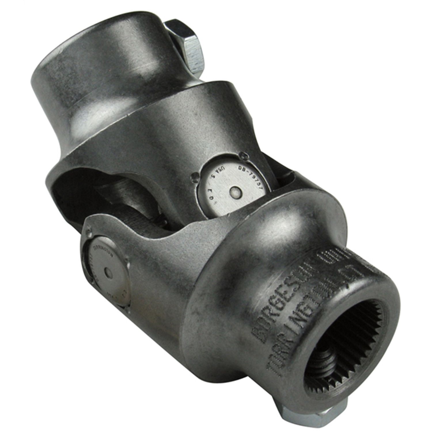 Borgeson - Steering U-Joint - P/N: 011212 - Steel single steering universal joint. Fits 9/16 in.-36 Spline X 9/16 in.-36 Spline.