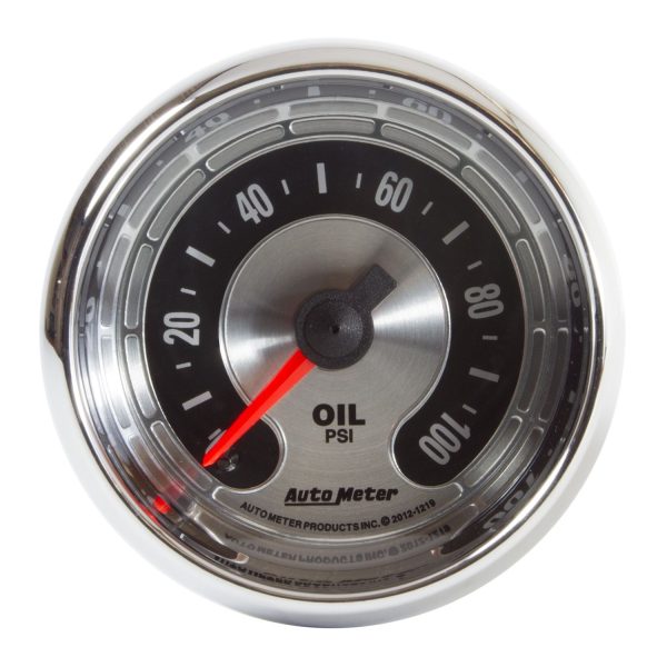 2-1/16 in. OIL PRESSURE, 0-100 PSI, AMERICAN MUSCLE