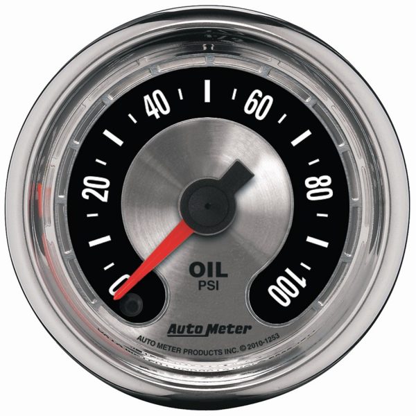 2-1/16 in. OIL PRESSURE, 0-100 PSI, AMERICAN MUSCLE