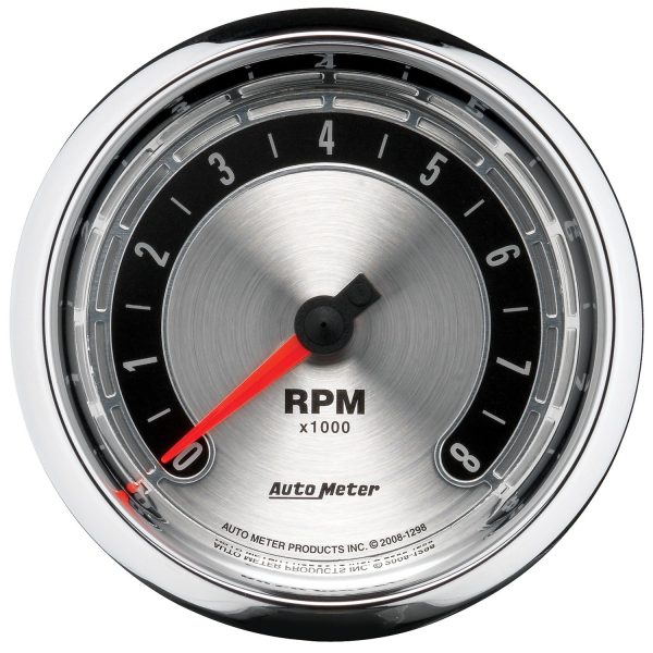 3-3/8 in. IN-DASH TACHOMETER, 0-8,000 RPM, AMERICAN MUSCLE