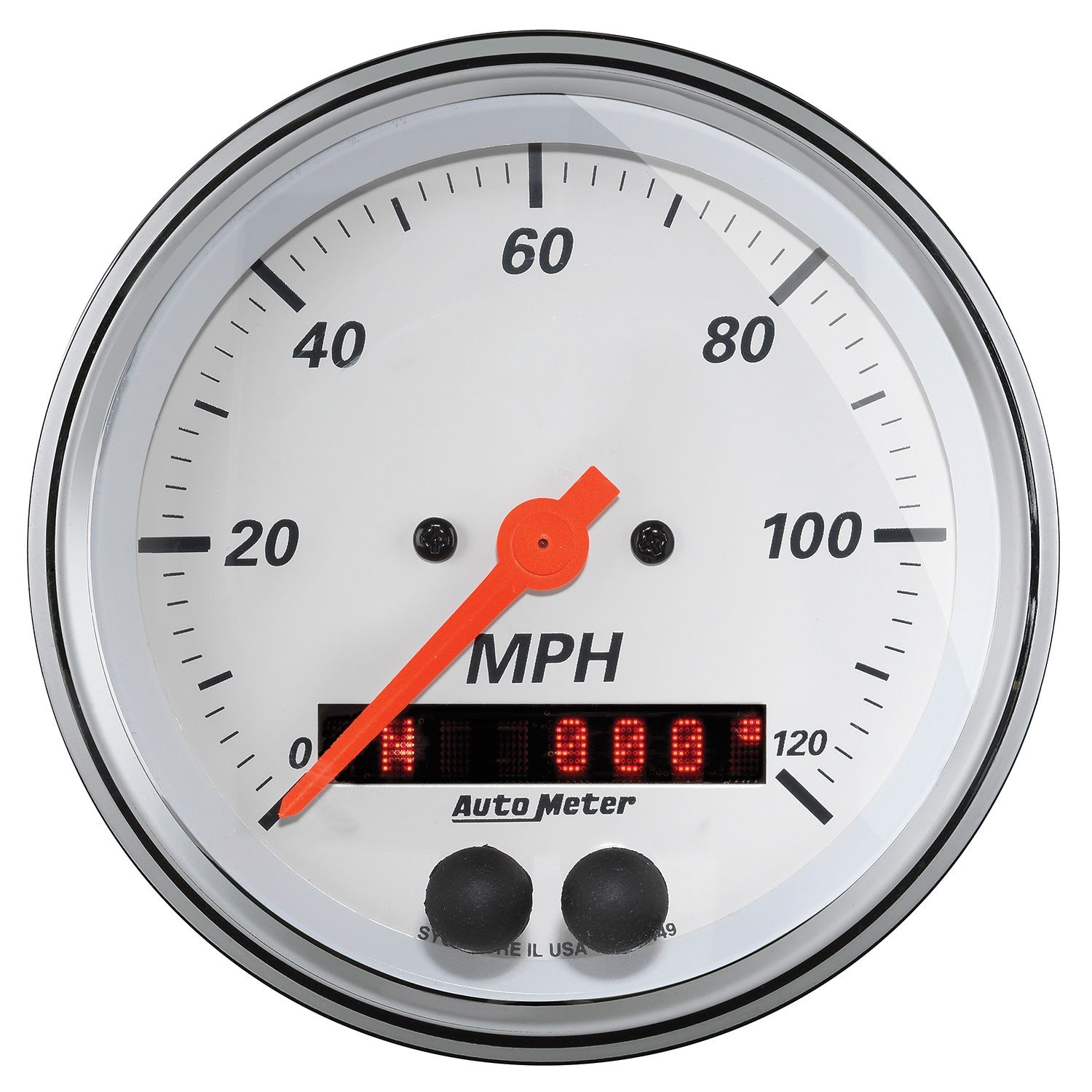 3-3/8 in. GPS SPEEDOMETER, 0-120 MPH, ARCTIC WHITE