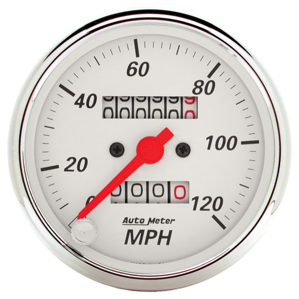 3-1/8 in. SPEEDOMETER, 0-120 MPH, ARCTIC WHITE