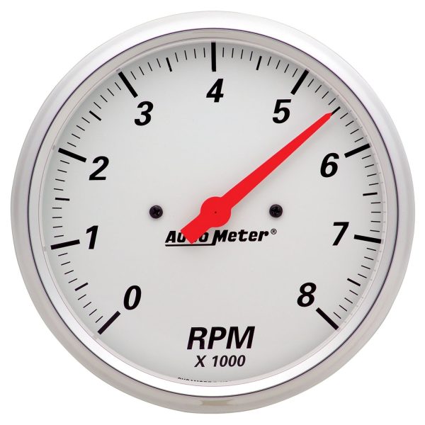 5 in. IN-DASH TACHOMETER, 0-8,000 RPM, ARCTIC WHITE