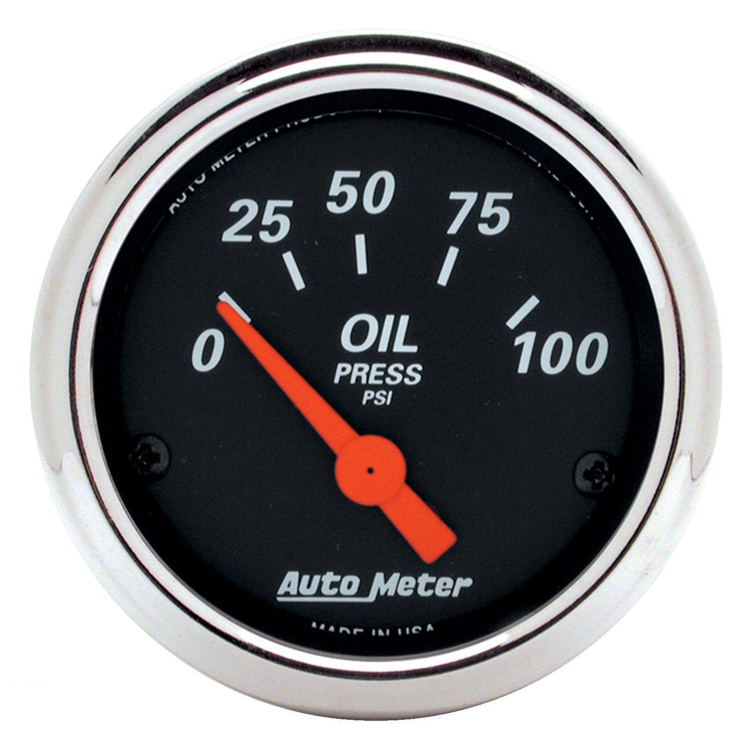 2-1/16 in. OIL PRESSURE, 0-100 PSI, DESIGNER BLACK