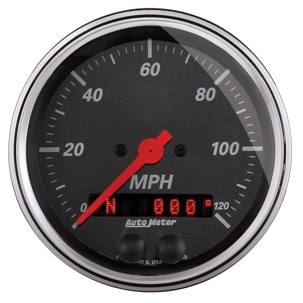 3-3/8 in. GPS SPEEDOMETER, 0-120 MPH, DESIGNER BLACK