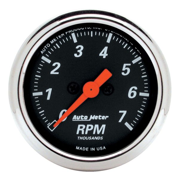 2-1/16 in. IN-DASH TACHOMETER, 0-7,000 RPM, DESIGNER BLACK