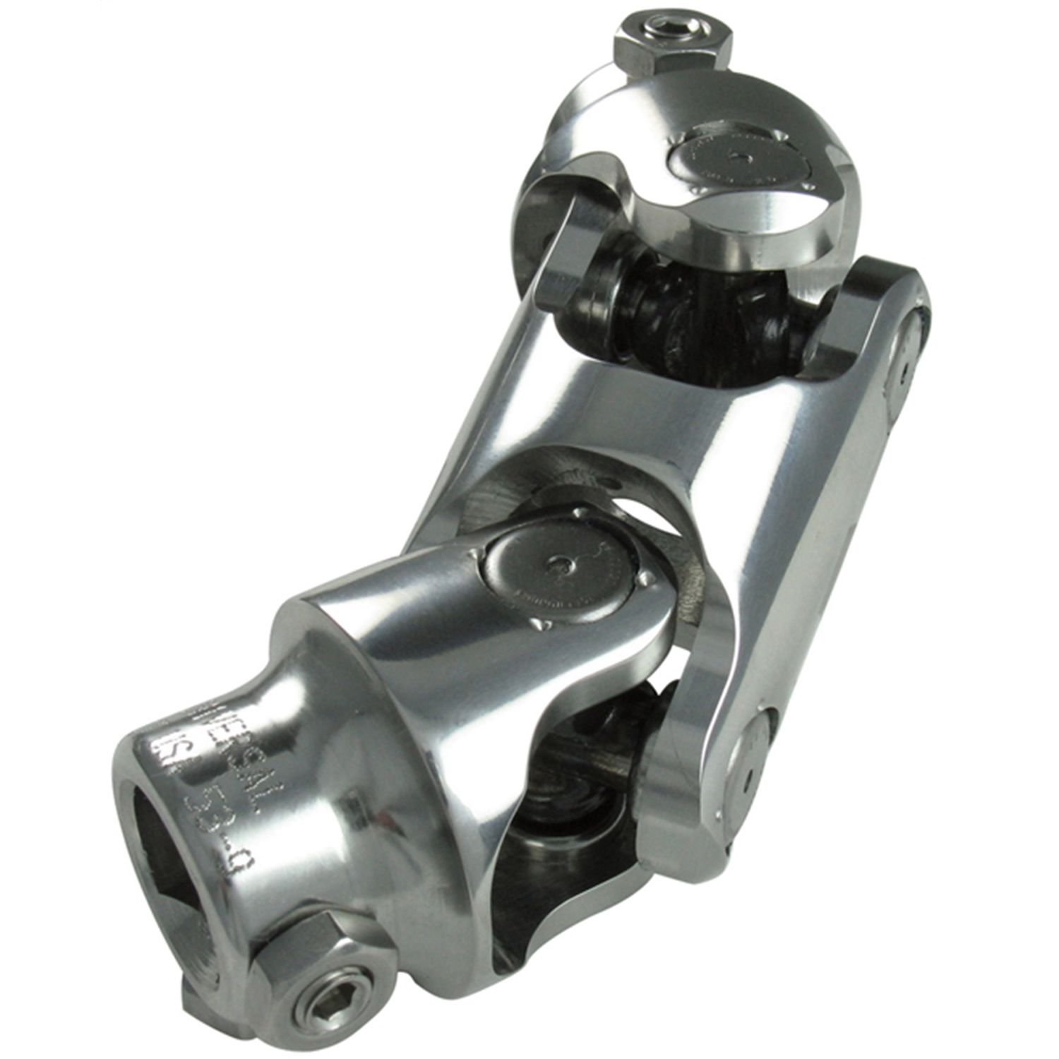 Borgeson - Steering U-Joint - P/N: 143409 - Polished stainless steel double steering universal joint. Fits 3/4 in.-36 Spline X 9/16 in.-26 Spline.