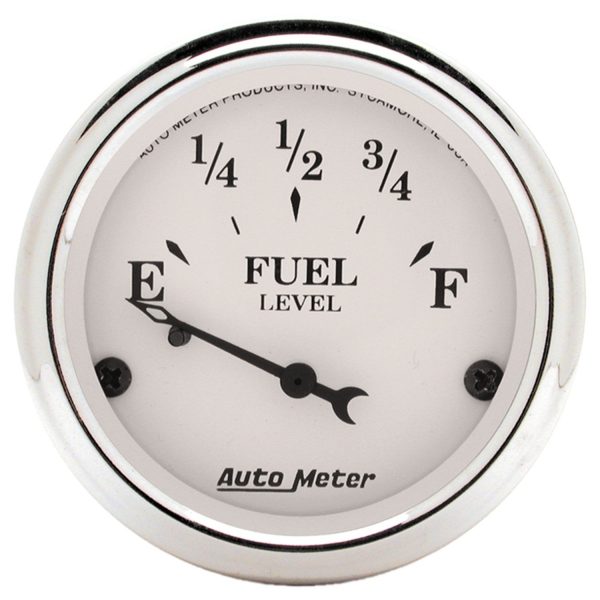 2-1/16 in. FUEL LEVEL, 0-90 O, GM, OLD TYME WHITE