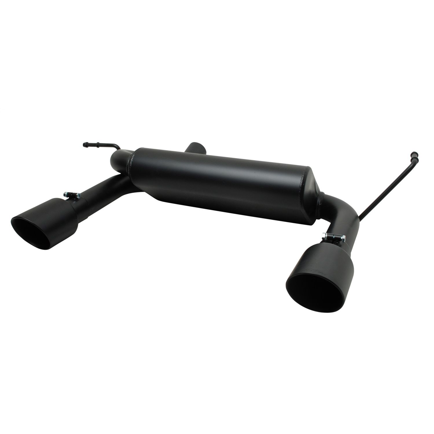 Cat-Back Dual Split Exhaust System; Black Ceramic