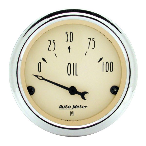 2-1/16 in. OIL PRESSURE, 0-100 PSI, ANTIQUE BEIGE