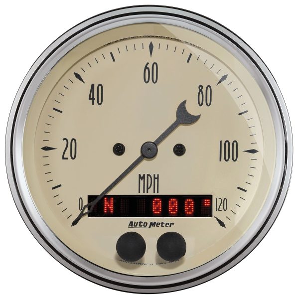 3-3/8 in. GPS SPEEDOMETER, 0-120 MPH, ANTIQUE BEIGE