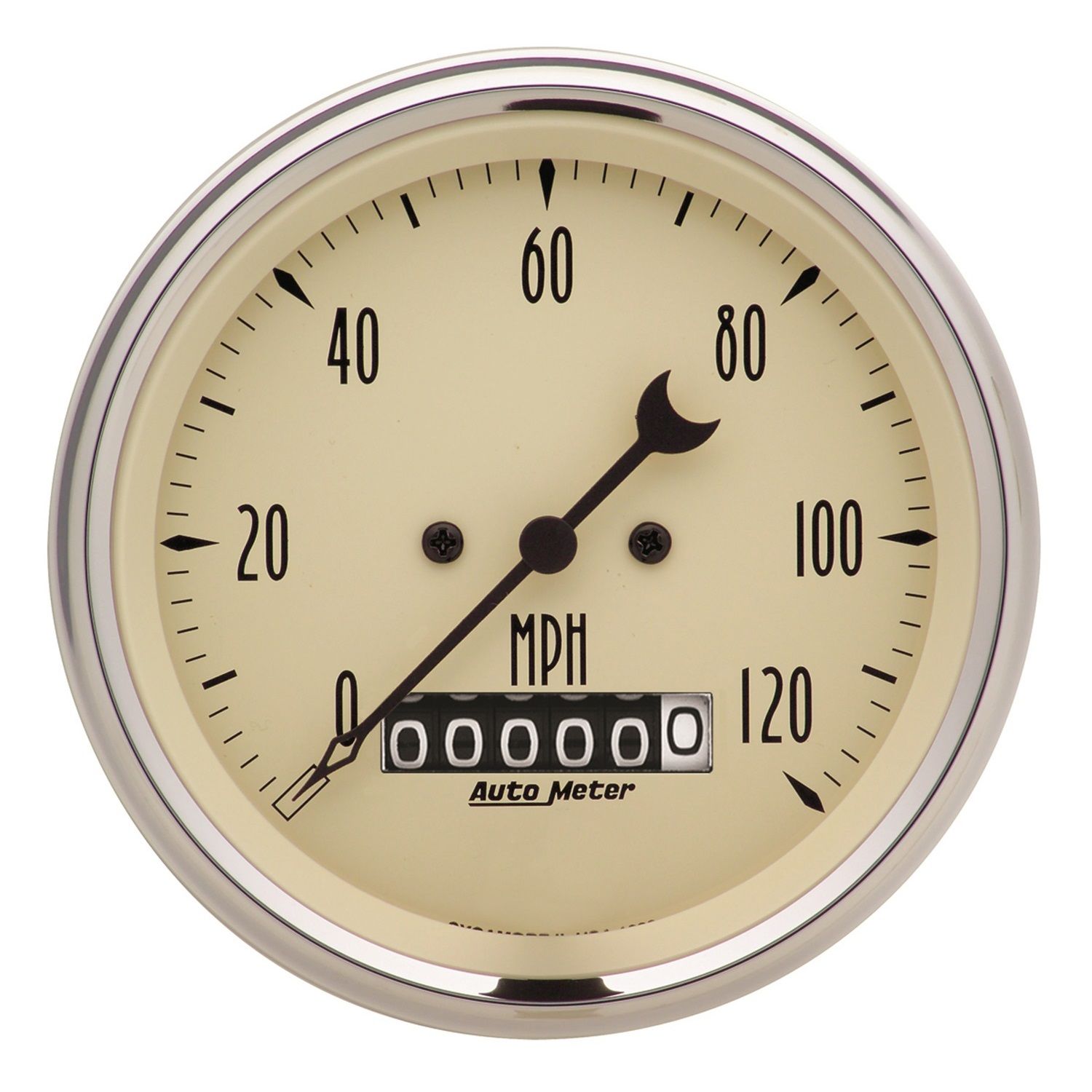 3-3/8 in. SPEEDOMETER, 0-120 MPH, ANTIQUE BEIGE