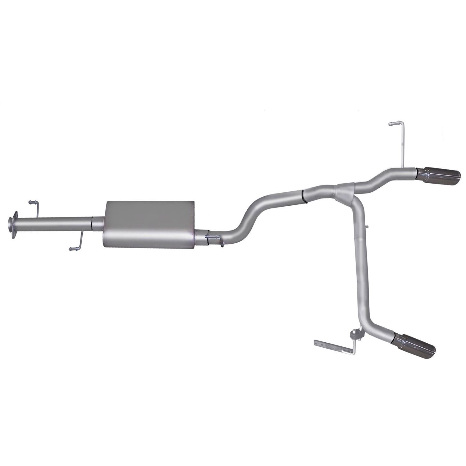 Cat-Back Dual Split Exhaust System; Aluminized