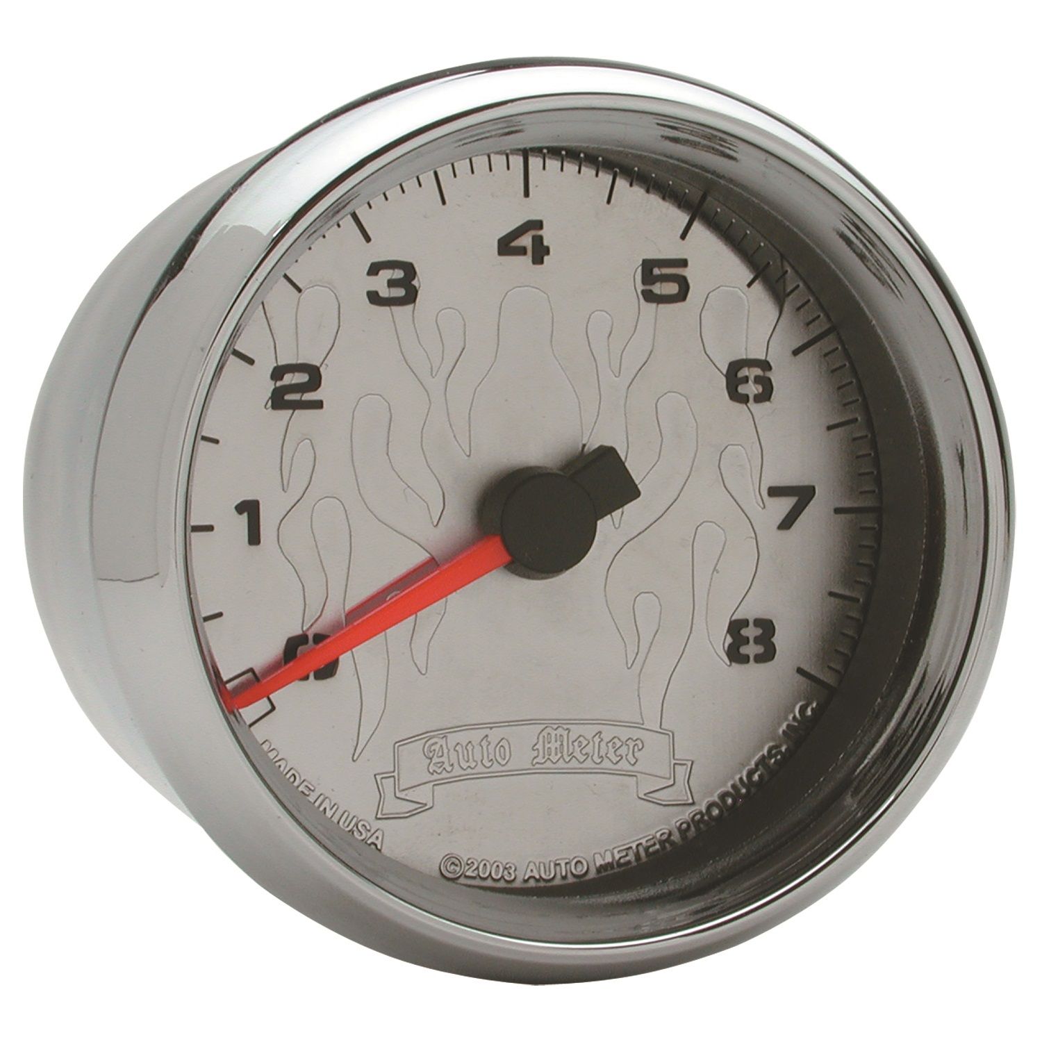 2-5/8 in. TACHOMETER, 0-8,000 RPM, CHROME FLAME, PRO-CYCLE