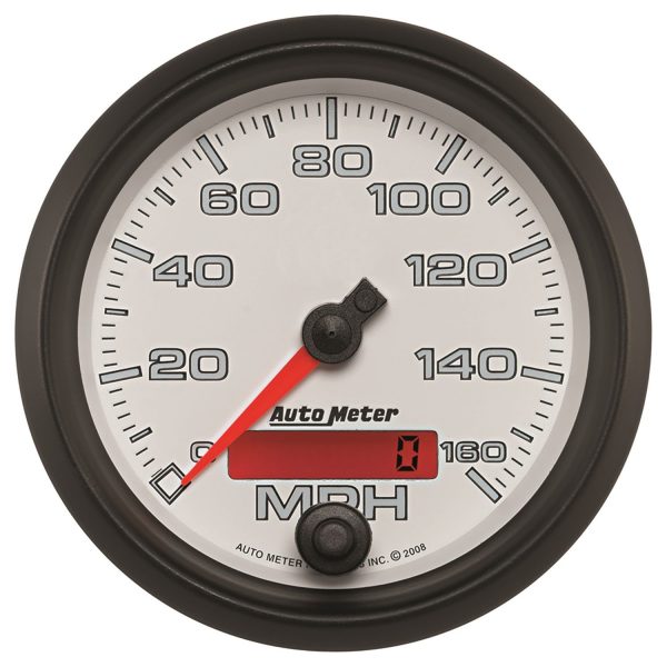 3-3/8 in. SPEEDOMETER, 0-160 MPH, WHITE, PRO-CYCLE