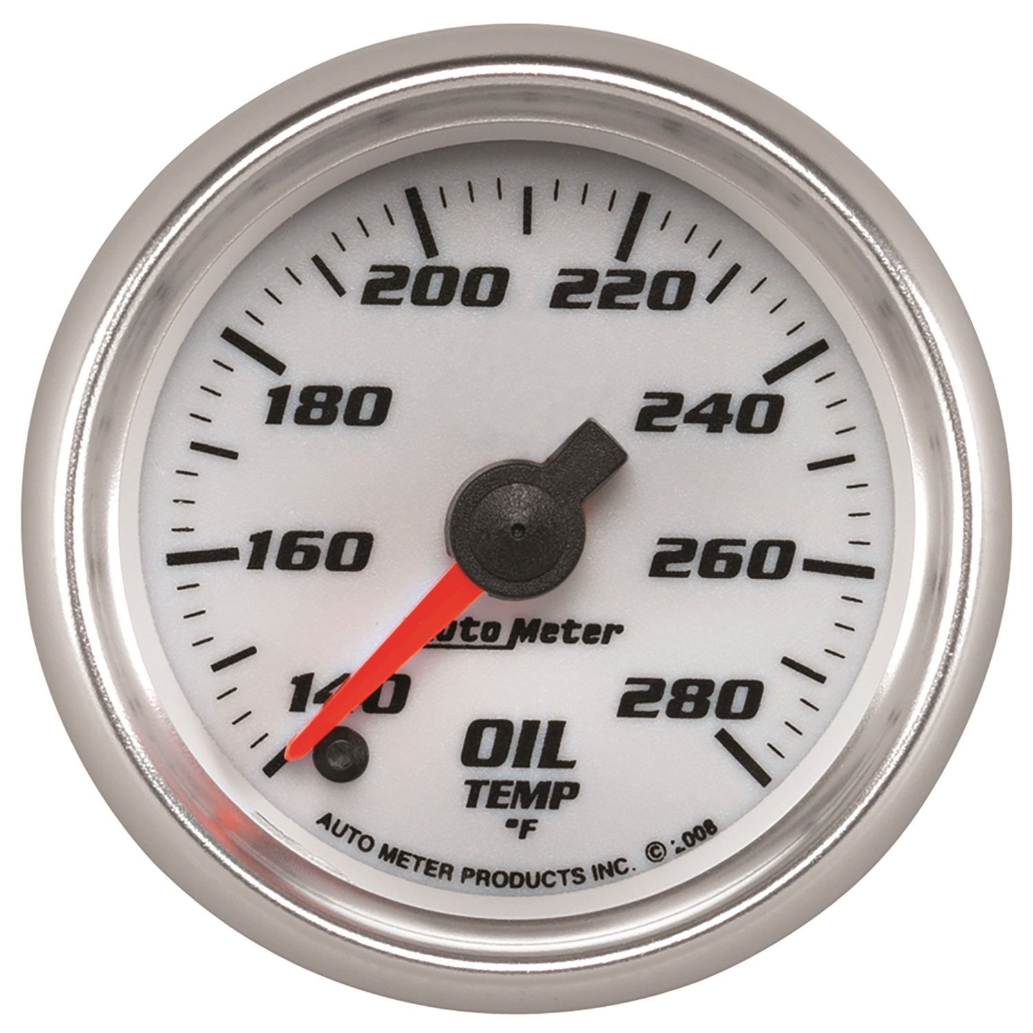 2-1/16 in. OIL TEMPERATURE, 140-280 Fahrenheit, WHITE, PRO-CYCLE