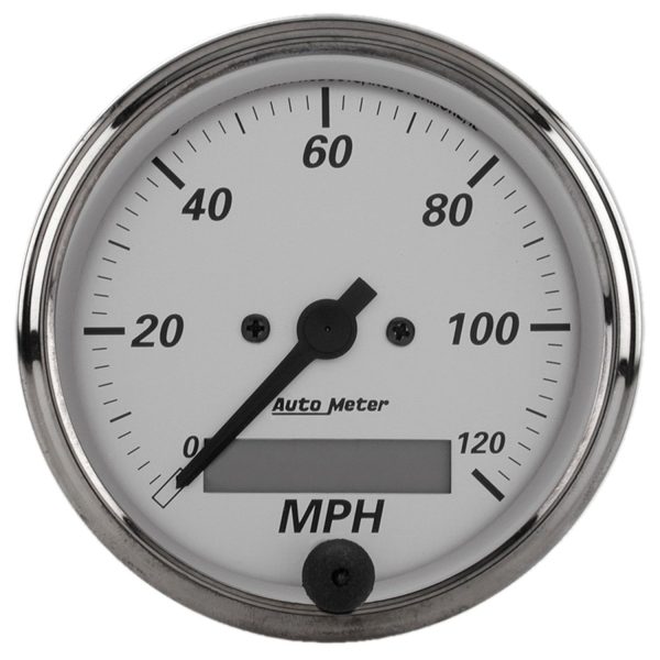 3-1/8 in. SPEEDOMETER, 0-120 MPH, AMERICAN PLATINUM