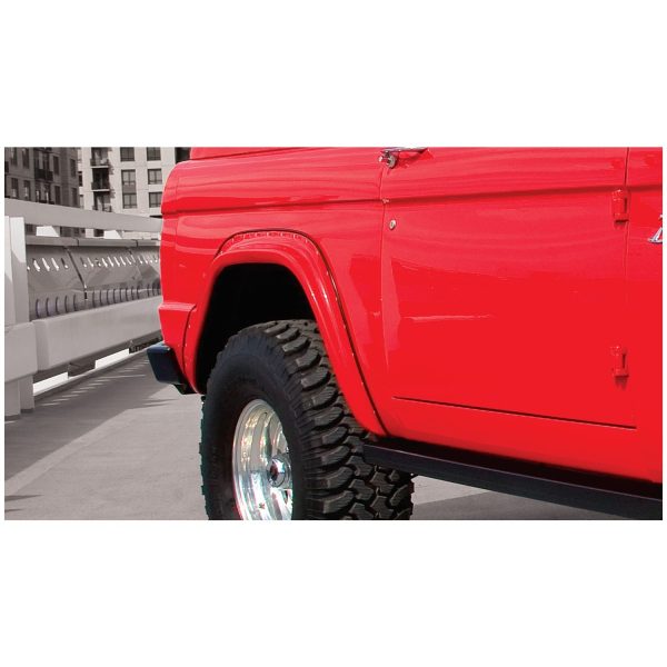 Bushwacker 20002-07 Black Cutout Style Textured Finish Rear Fender Flares for 1966-1977 Ford Bronco