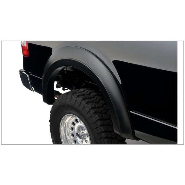 Bushwacker 20052-02 Black Extend-A-Fender Style Smooth Finish Rear Fender Flares for 2004-2008 Ford F-150