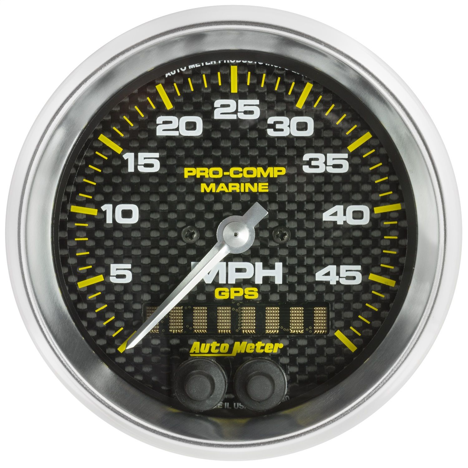 3-3/8 in. GPS SPEEDOMETER, 0-50 MPH, MARINE CARBON FIBER