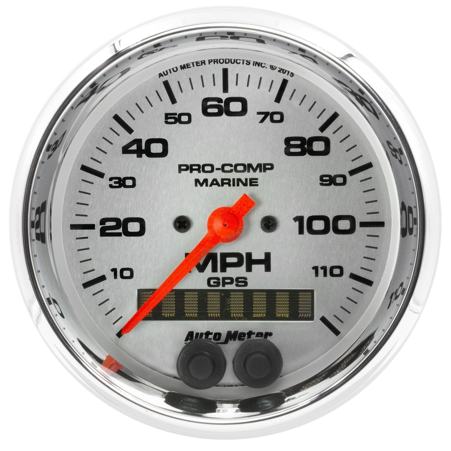 3-3/8 in. GPS SPEEDOMETER, 0-120 MPH, MARINE CHROME ULTRA-LITE