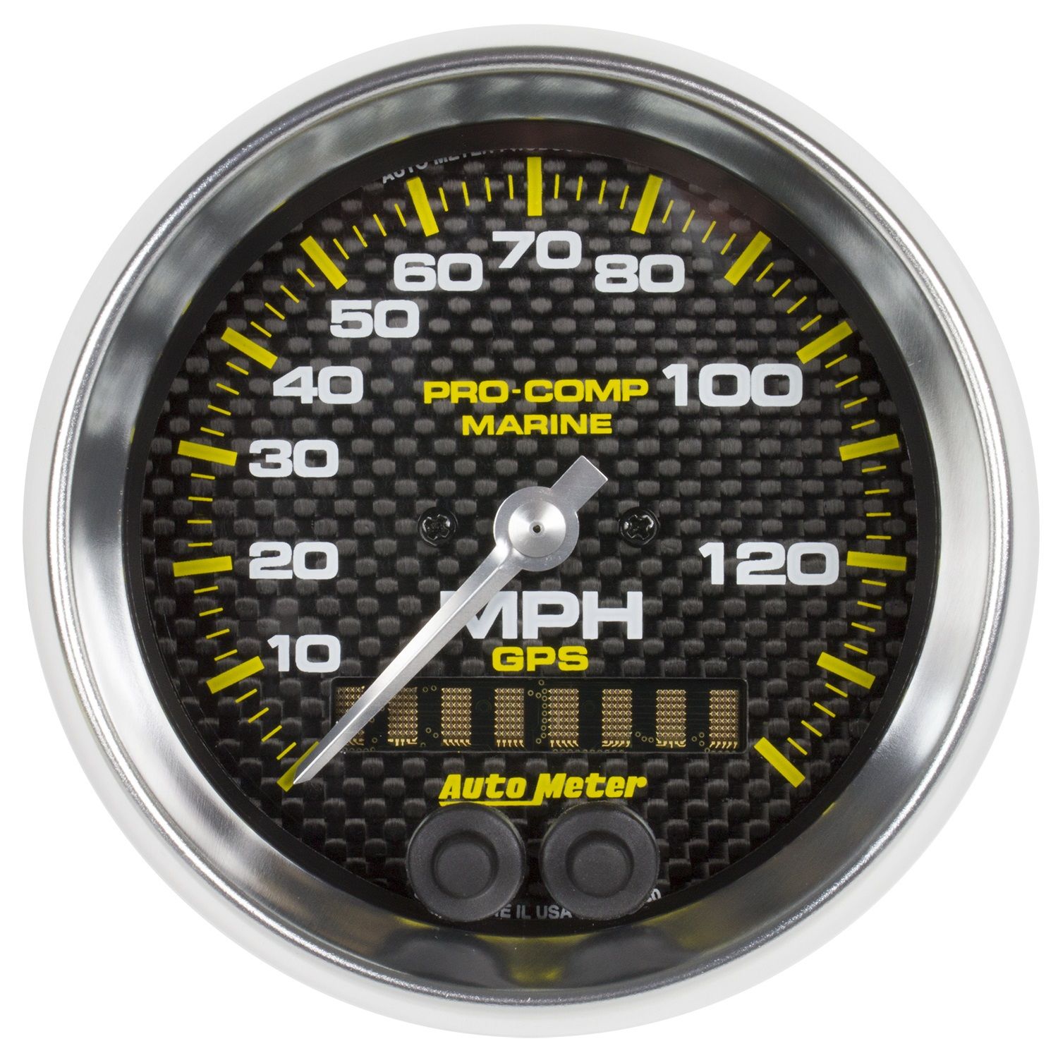 3-3/8 in. GPS SPEEDOMETER, 0-140 MPH, MARINE CARBON FIBER