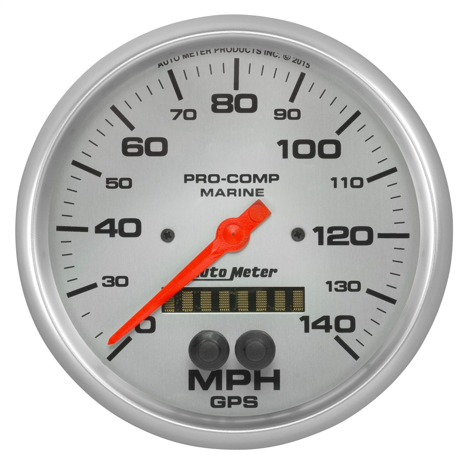 5 in. GPS SPEEDOMETER, 0-140 MPH, MARINE SILVER ULTRA-LITE