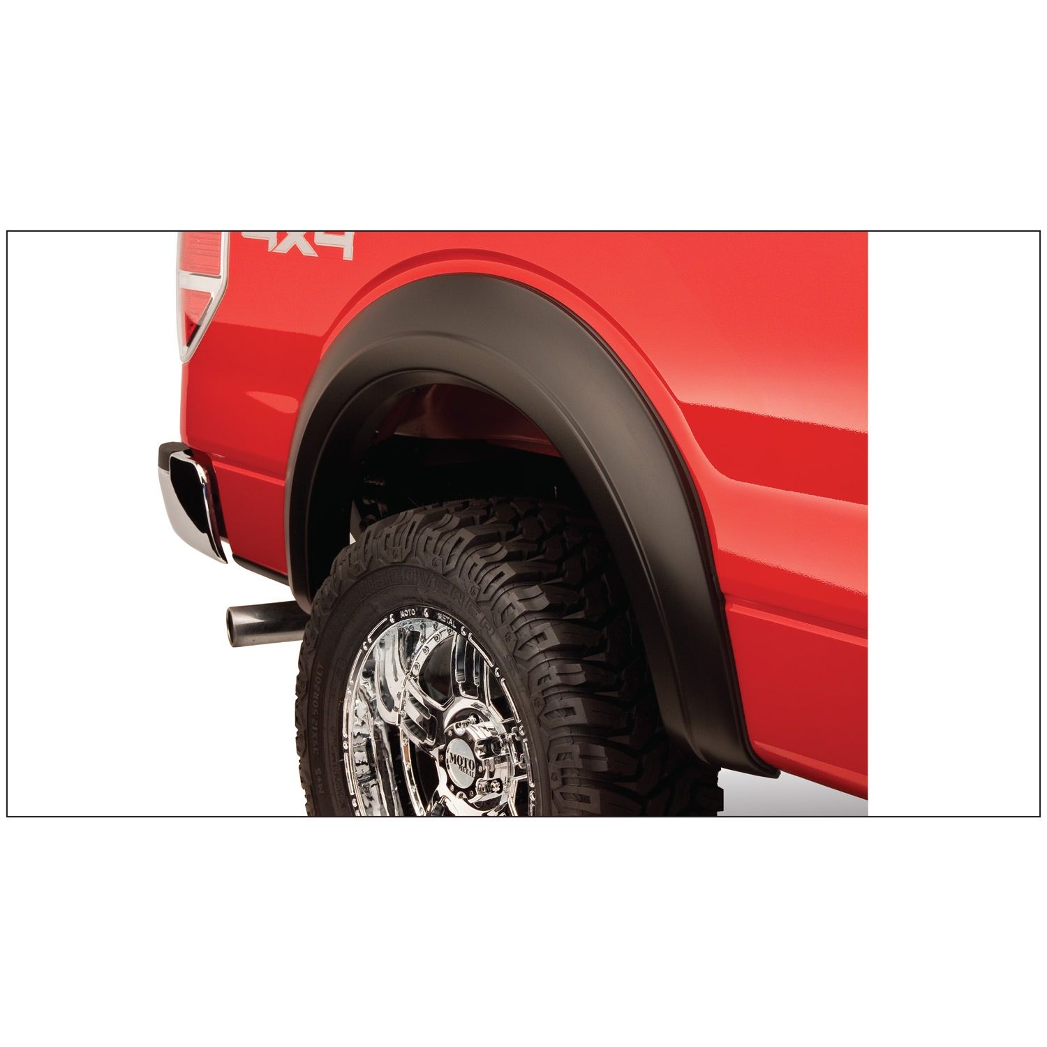 Bushwacker 20070-02 Black Extend-A-Fender Style Smooth Finish Rear Fender Flares for 2009-2014 Ford F-150 (Excludes Raptor)