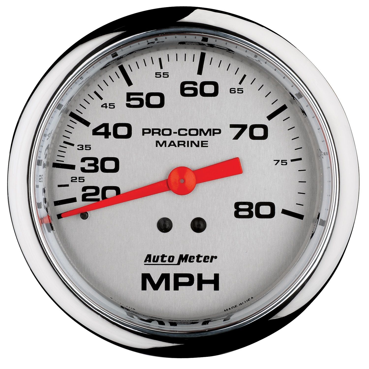 3-3/8 in. MECHANICAL SPEEDOMETER, 0-80 MPH, MARINE CHROME ULTRA-LITE