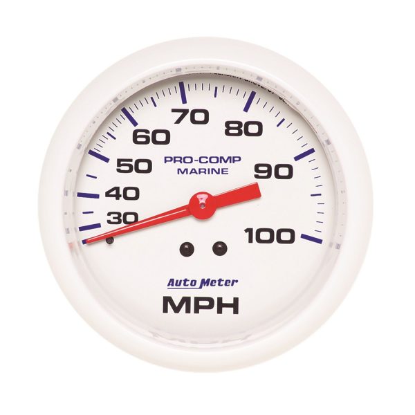 3-3/8 in. MECHANICAL SPEEDOMETER, 0-100 MPH, MARINE WHITE