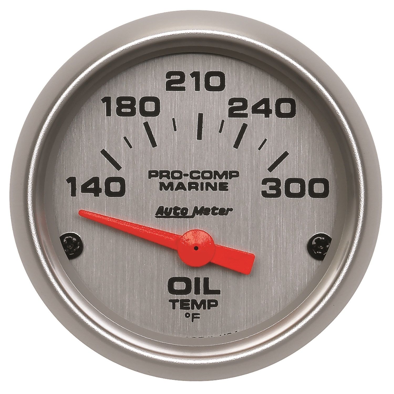 2-1/16 in. OIL TEMPERATURE, 140-340 Fahrenheit, MARINE SILVER ULTRA-LITE