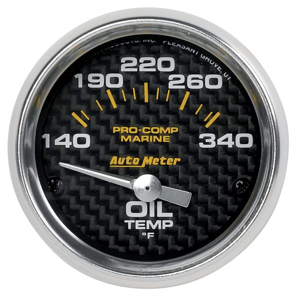 2-1/16 in. OIL TEMPERATURE, 140-340 Fahrenheit, MARINE CARBON FIBER