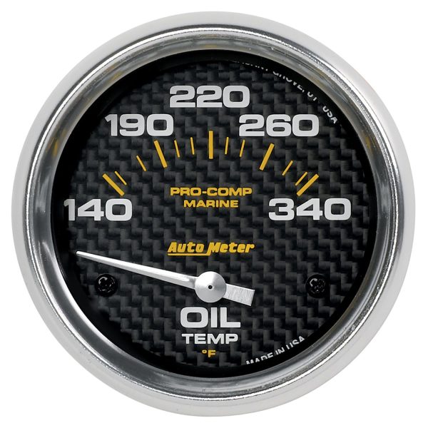 2-5/8 in. OIL TEMPERATURE, 140-340 Fahrenheit, MARINE CARBON FIBER