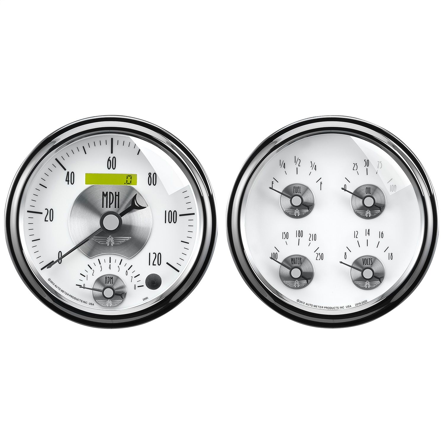 2 PC. GAUGE KIT, 5 in. QUAD & TACH/SPEEDO, 240-33 O, PRESTIGE PEARL