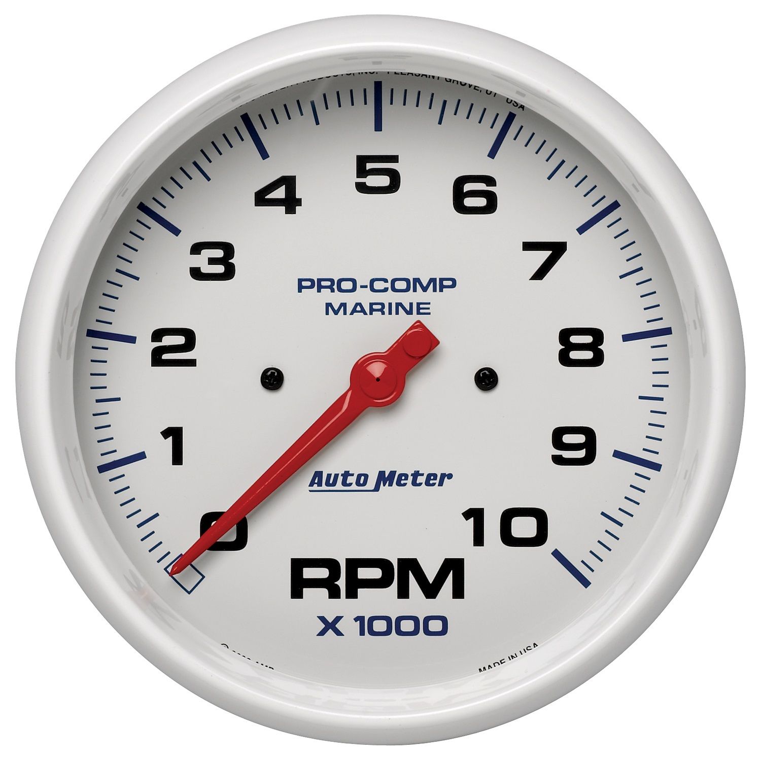 5 in. IN-DASH TACHOMETER, 0-10,000 RPM, MARINE WHITE