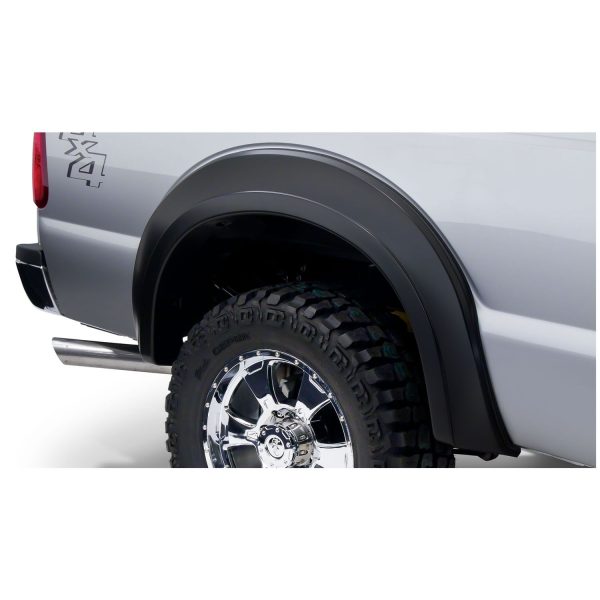 Bushwacker 20076-02 Black Extend-A-Fender Style Smooth Finish Rear Fender Flares for 1999-2007 Ford F-250 Super Duty; 1999-2010 F-350 Super Duty (Excludes Dually)