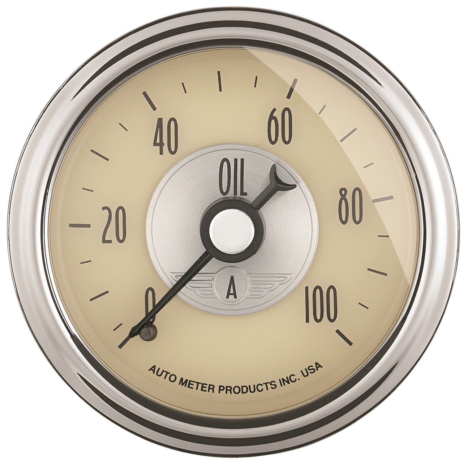 2-1/16 in. OIL PRESSURE, 0-100 PSI, PRESTIGE ANTIQUE IVORY