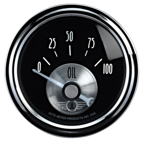 2-1/16 in. OIL PRESSURE, 0-100 PSI, PRESTIGE BLACK DIAMOND