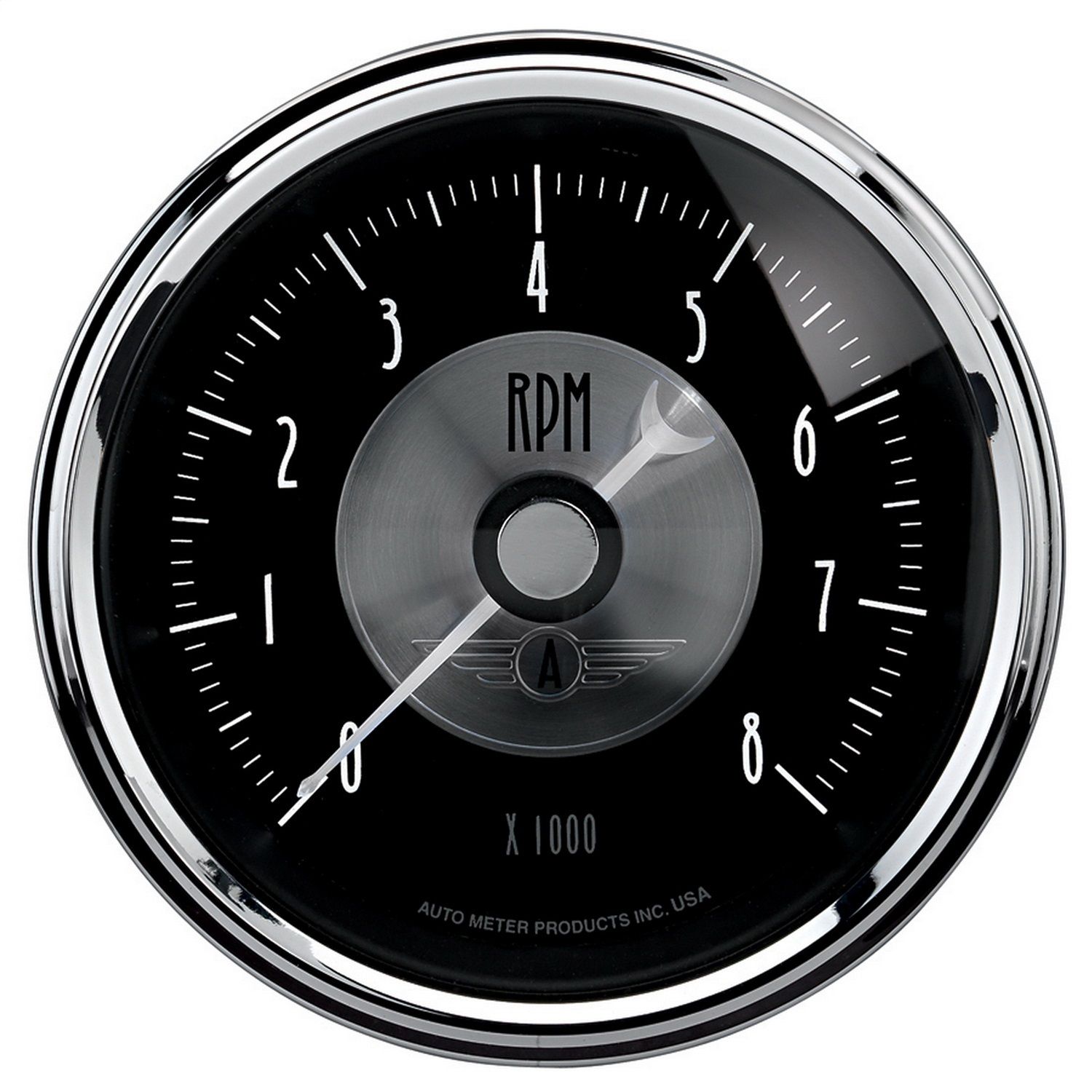 3-3/8 in. IN-DASH TACHOMETER, 0-8,000 RPM, PRESTIGE BLACK DIAMOND