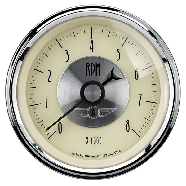 3-3/8 in. IN-DASH TACHOMETER, 0-8,000 RPM, PRESTIGE ANTIQUE IVORY