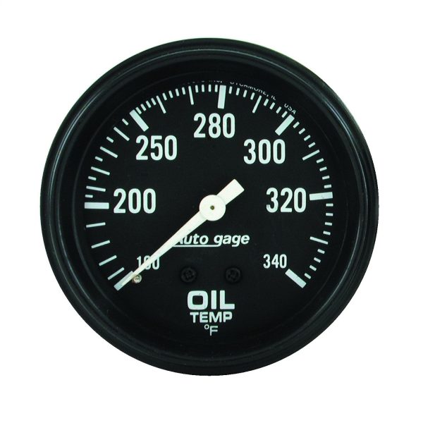 2-5/8 in. OIL TEMPERATURE, 100-340 Fahrenheit, AUTO GAGE