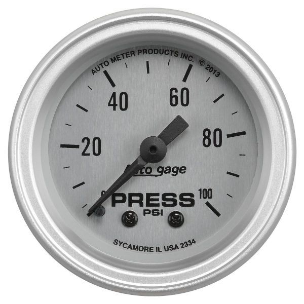 2-1/16 in. OIL PRESSURE, 0-100 PSI, AUTO GAGE