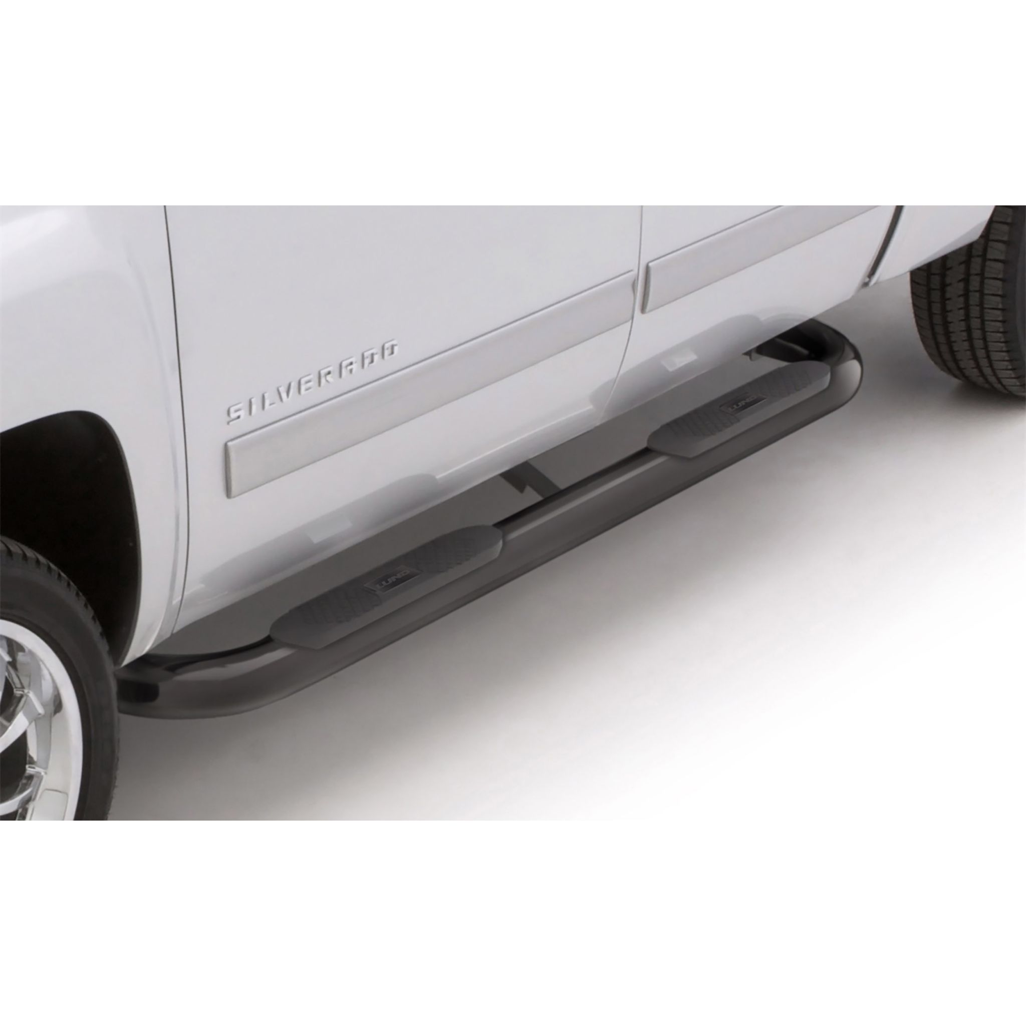 Lund 23474783 Black Steel 4 Inch Oval Bent Nerf Bars for 2019-2022 Ram 1500 Classic, 2009-2018 Ram 1500 Extended Cab