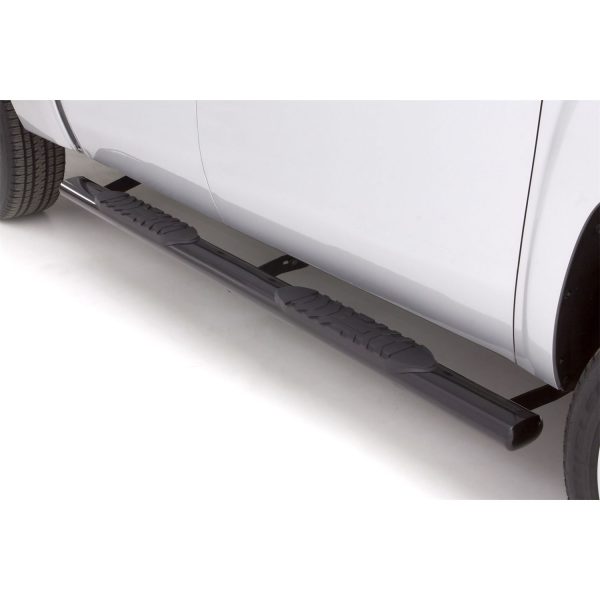 Lund 24078003 Black Steel 5 Inch Oval Straight Nerf Bars for 2002-2008 Dodge Ram 1500, 2003-2009 Ram 2500/3500 Extended Cab