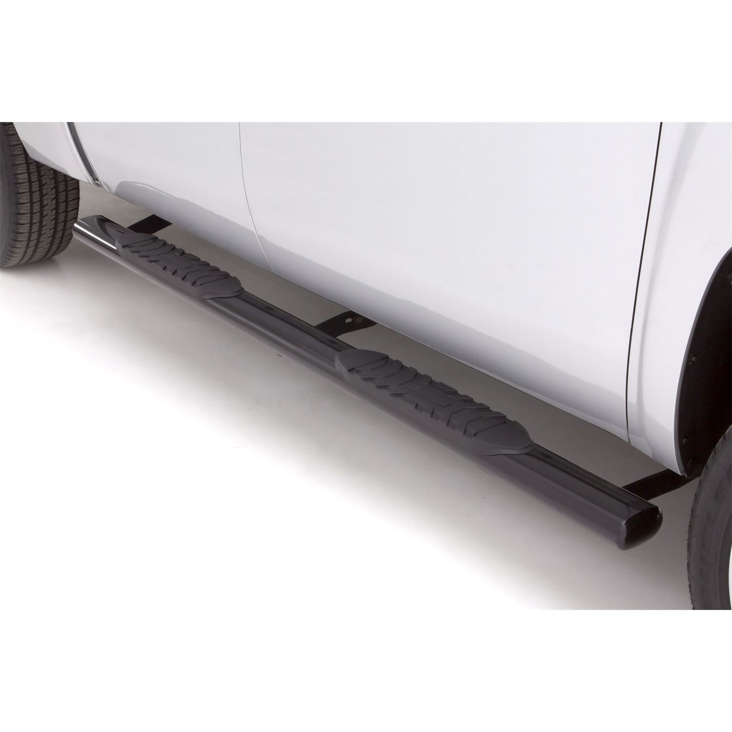 Lund 24082002 Black Steel 5 Inch Oval Straight Nerf Bars for 2007-2020 Toyota Tundra Access Cab