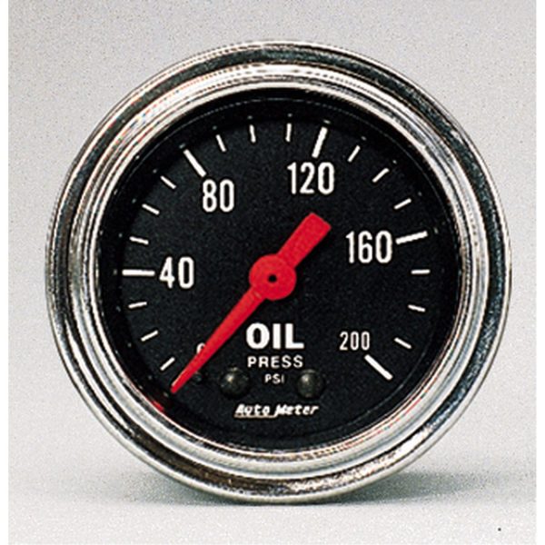 2-1/16 in. OIL PRESSURE, 0-200 PSI, TRADITIONAL CHROME