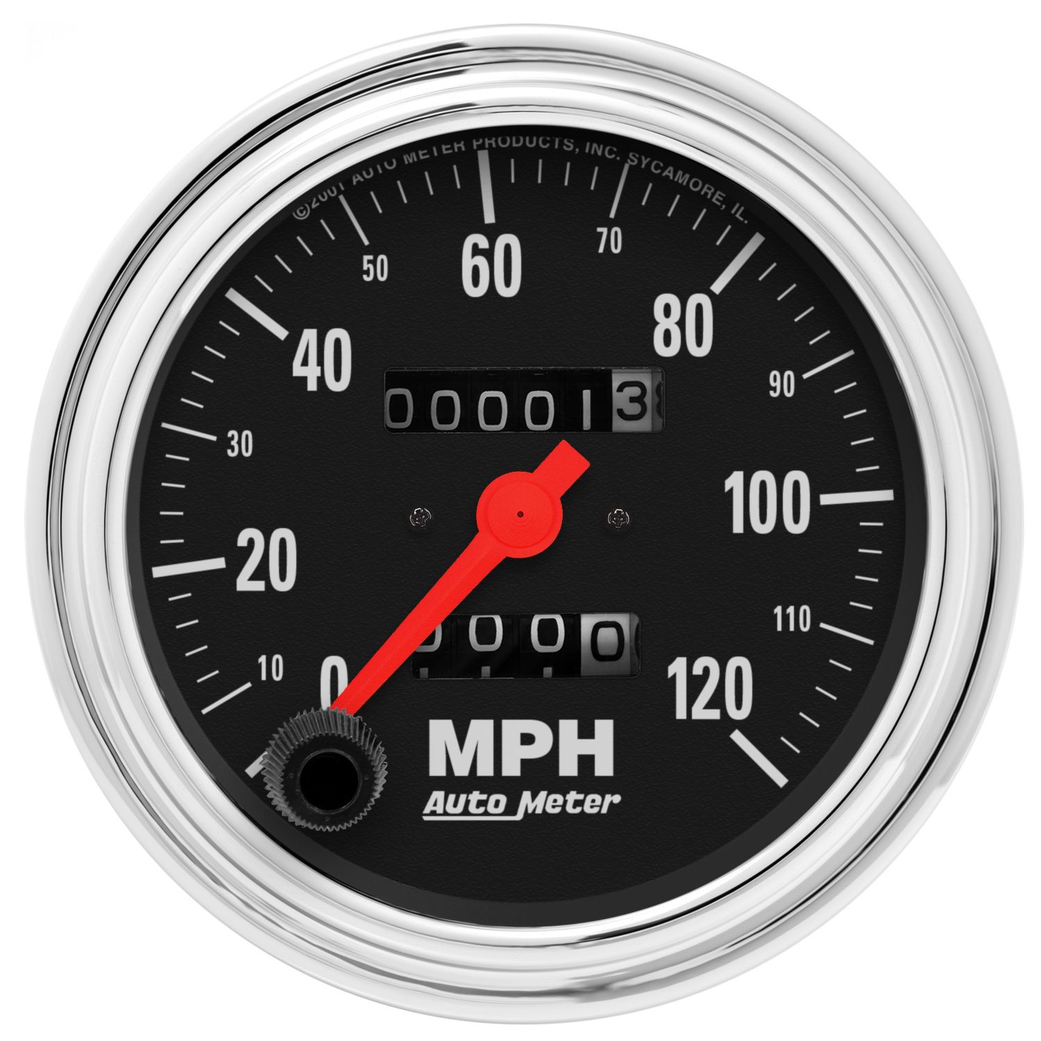 3-3/8 in. SPEEDOMETER, 0-120 MPH, TRADITIONAL CHROME