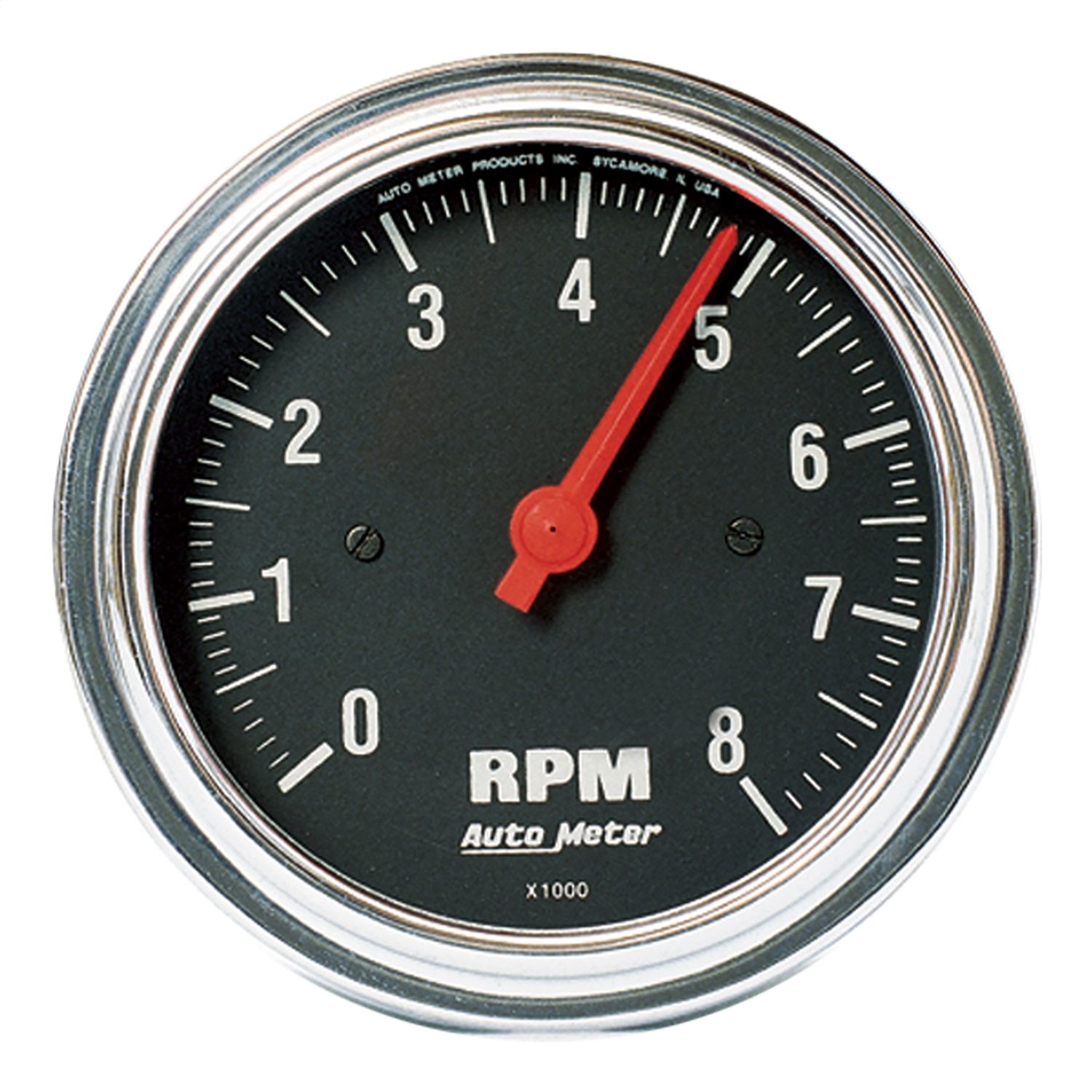 3-3/8 in. IN-DASH TACHOMETER, 0-8,000 RPM, TRADITIONAL CHROME